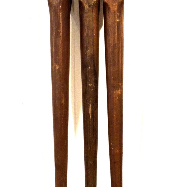 vintage furniture legs - 1950s-60s mid century tapered wood furniture legs set of 3