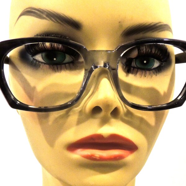 vintage 1960s glasses - Titmus NOS grey ombre glasses frames