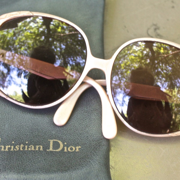 vintage Christian Dior sunglasses - 1970s pink large mod glasses