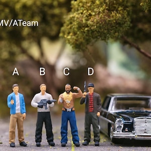 Miniatur Figur The A Team Maßstab 1/64 oder 1/87 für Diorama oder Diecast