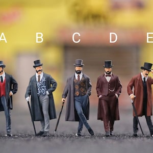 Miniatur Waage Victorian Style Men 1/64 oder 1/87 für Diorama oder Diecast