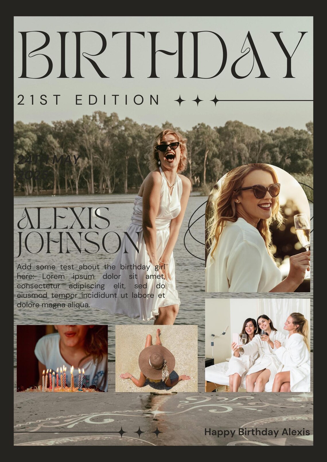 Custom Birthday Magazine Cover Template | Personalized Gift (digital ...