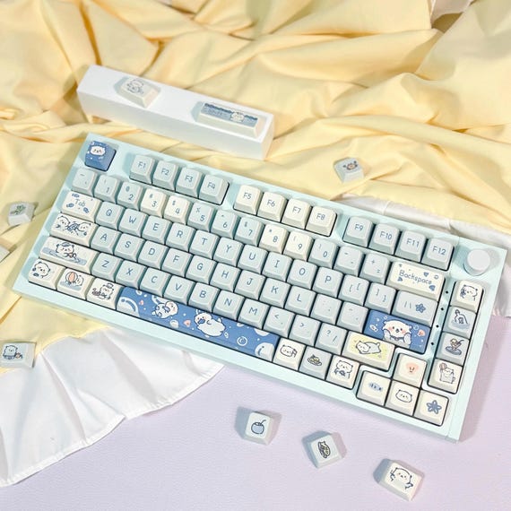 GoldenStar Keycap Stitchアーティザンキーキャップ Cute Stitch Theme PBT Kawaii Keycap Set for Mechanical Keyboard