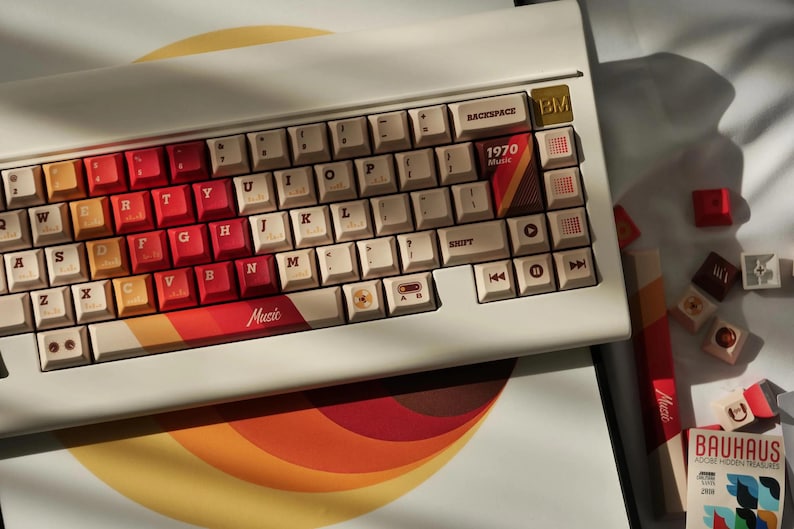 Cool 1970 Retro Music Theme Keycap Set - Thumbnail 3