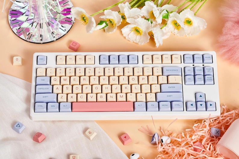 Cute Marshmallow Theme PBT ISO Keycap Set - Thumbnail 4
