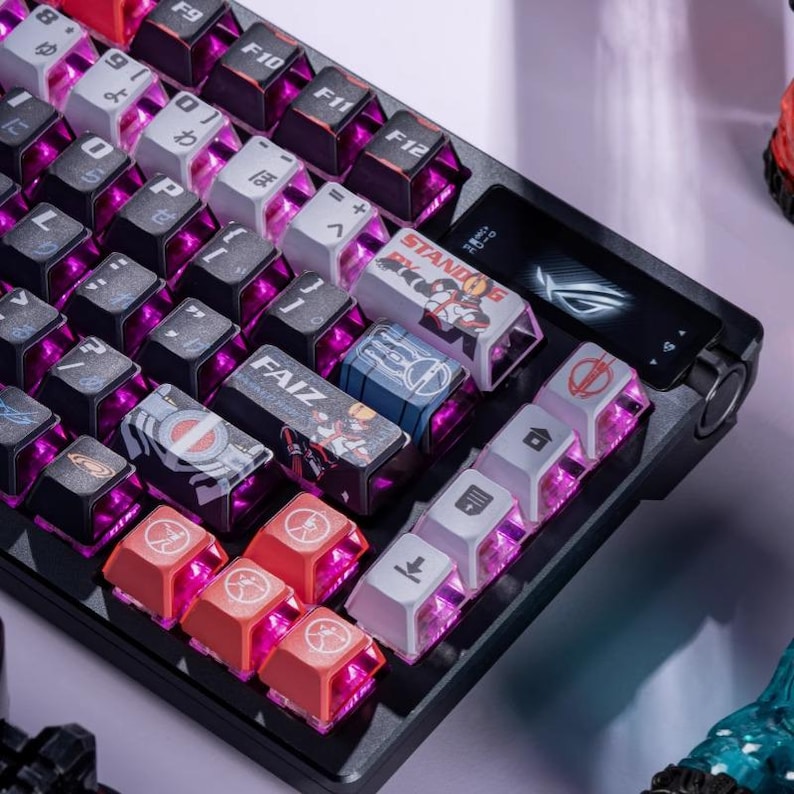 Cool Kamen Rider-themed Keycap Set for Mechanical Keyboard, Triple-side ...