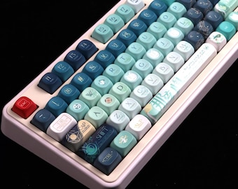 Honkai Star Rail Anaxagoras Theme Keycap Set for Mechanical Keyboard, ISO Keycaps, Cherry Profile, PBT Dye-Sub, Mx(+)Switches, 132pcs