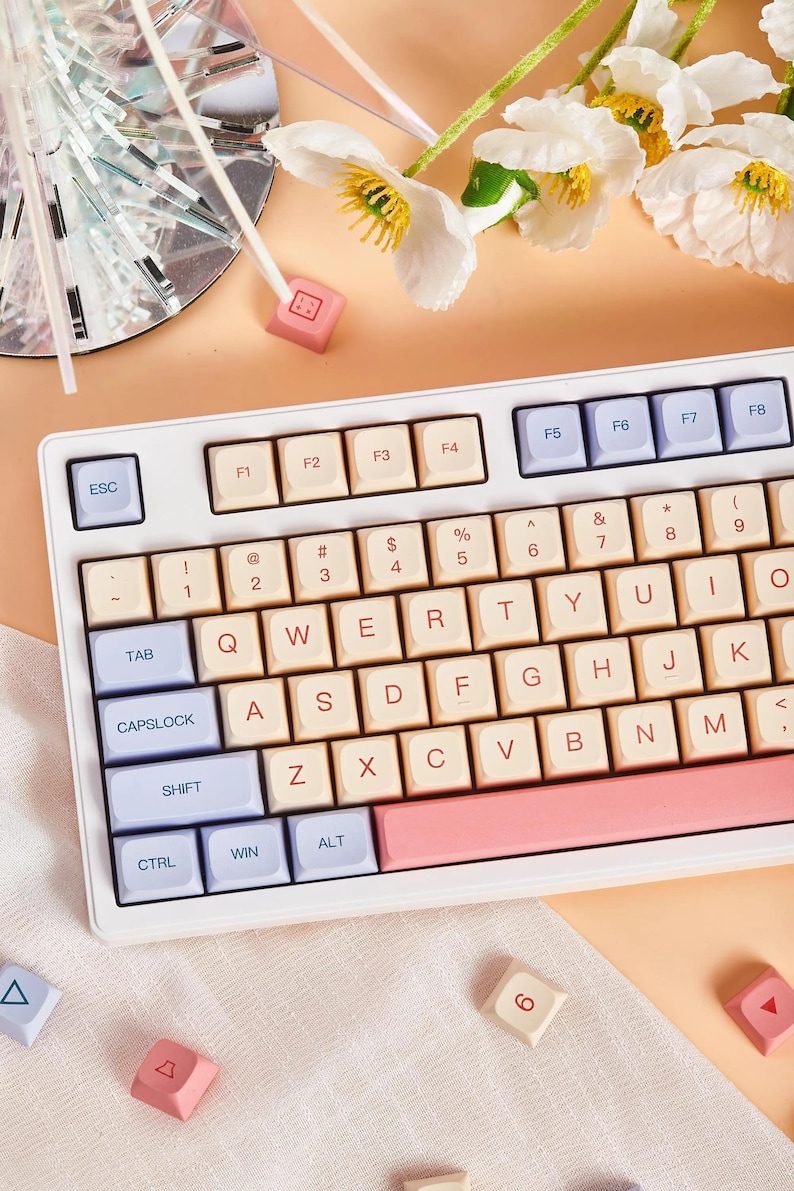 Cute Marshmallow Theme PBT ISO Keycap Set - Thumbnail 3