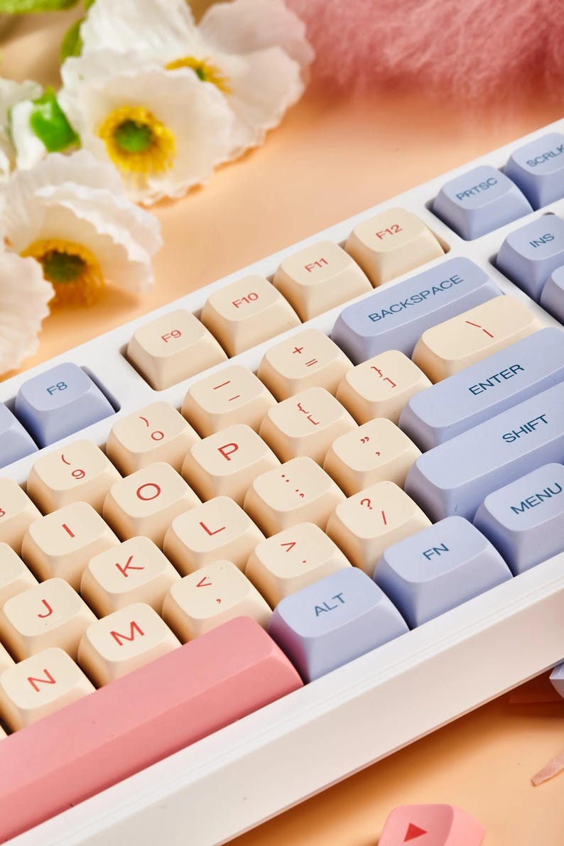 Cute Marshmallow Theme PBT ISO Keycap Set