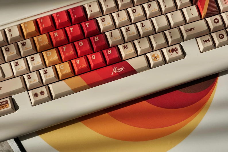 Cool 1970 Retro Music Theme Keycap Set - Thumbnail 4