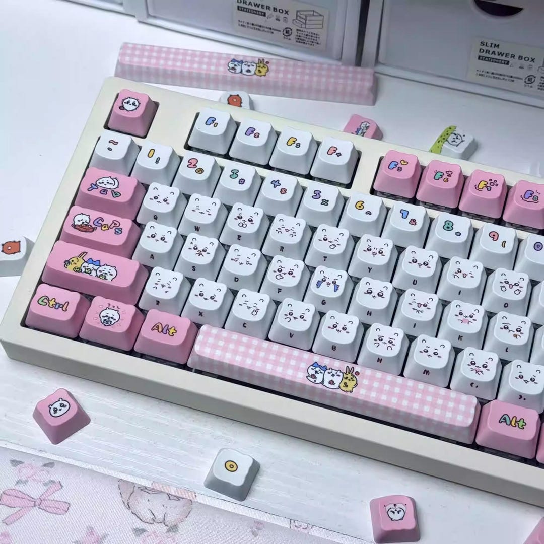 Cute Daisy Theme Keycaps Set for Mechanical Keyboards