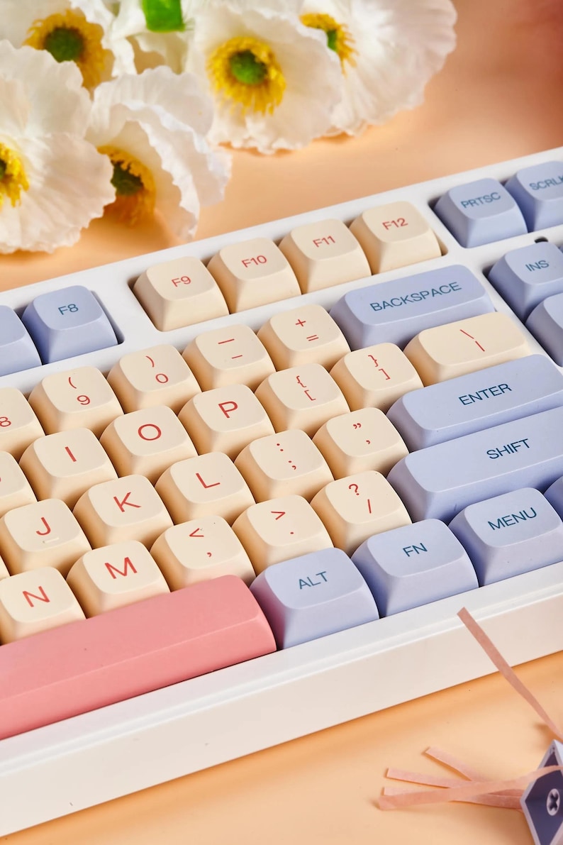 Cute Marshmallow Theme PBT ISO Keycap Set - Thumbnail 2