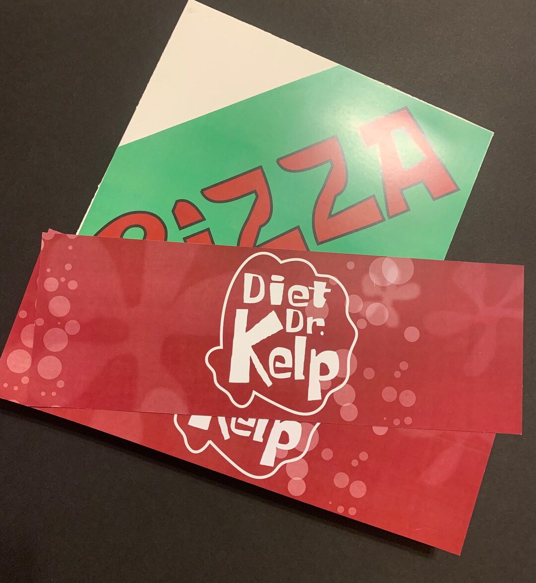 Spongebob Custom Diet Dr. Kelp Label Plus Free Gift With Etsy UK