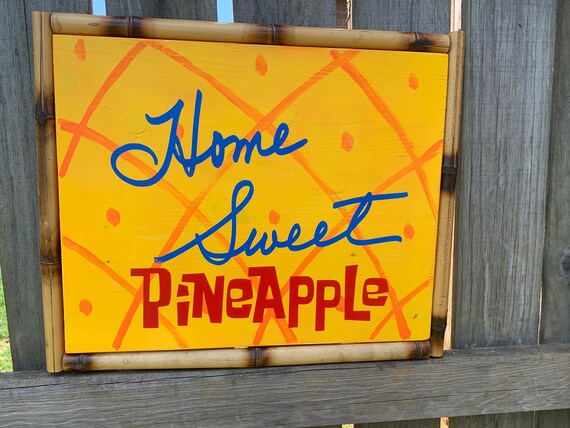 Spongebob Squarepants Home Sweet Pineapple Etsy