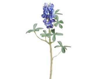 Texas Bluebonnets Fake Bluebonnets for Home Decor Fake Bluebonnets for DIY Wedding Bouquets Faux Texas Bluebonnets 14" Stem Blue Silk Flower