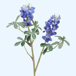Faux Texas Bluebonnets 14" Stem Blue Silk Flower