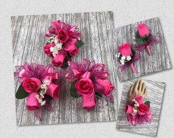 Hot Pink Corsage Etsy