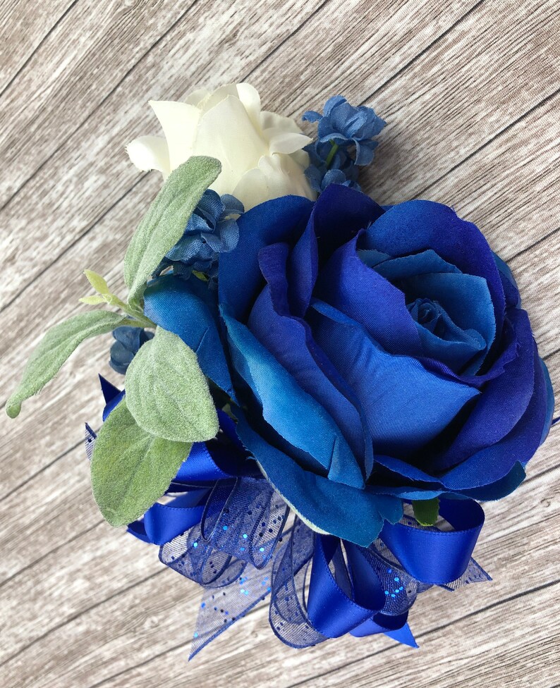 New Artificial Royal Blue Wedding Flowers. Royal Wedding Etsy