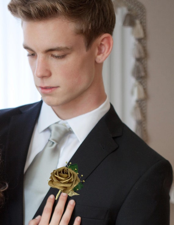 Gold Prom Bout With Gold Bling Prom Corsage Gold Homecoming Flowers Gold  Prom Boutonniere Gold Prom Set Gold Real Touch Corsage and Bout - Etsy