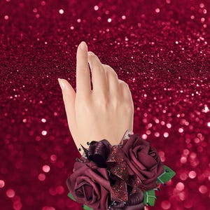Prom Corsage Burgundy - Etsy