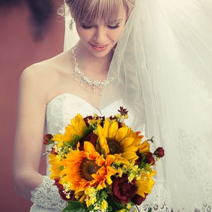 Burgundy Brides Bouquet with Sunflowers Rustic Wedding Bouquets with Burgundy Sunflowers Charm Bridal Bouquet Artificial Sunflowers