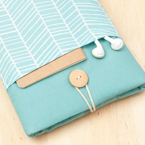 kindle case / Nexus 7 case / kindle voyage case / kindle cover / kindle fire HD 6 sleeve / kobo glo case - sea lines with pockets --