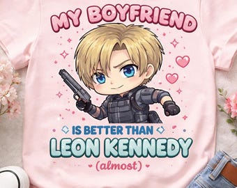 Leon Kennedy Paar T-Shirt – Gamer Freundin Geschenk – Resident Evil Shirt