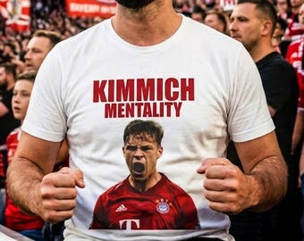 Kimmich Mentality Shirt Voetbal Grafisch T-shirt Voetbal Streetwear Motivatie T-shirt Unisex