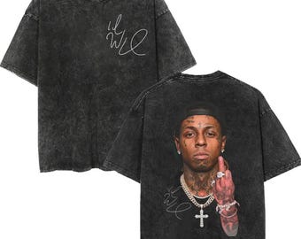 Lil Wayne 2026 Tour gewassen T-shirts Vintage Rap Tee Distressed hiphop streetwear grafisch shirt