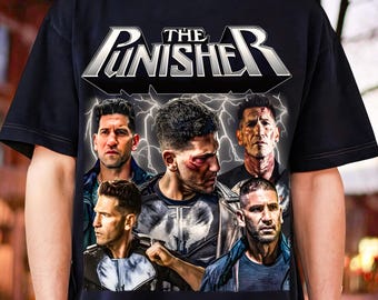 Punisher Skull Marvel Grafik-T-Shirt – Daredevil wiedergeboren – mutiges Anti-Held Streetwear-T-Shirt für Männer & Frauen