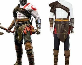 Kratos Cosplay Kostüm - God of War Halloween, Weihnachten, Festival & tägliches Rollenspiel Outfit