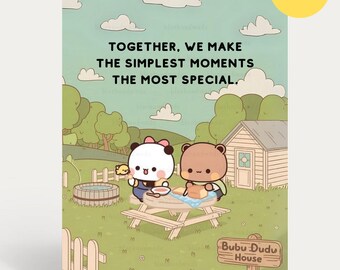 We Make Simplest Moments The Most Special | Cute Anniversary Card | Gift for Boyfriend, Girlfriend, Husband, Wife, Him, Her Bubu Dudu Bear