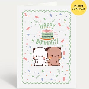 Leuke gelukkige kaart voor een paar verjaardagen | Verjaardagskaart Bubu Dudu | Gefeliciteerd met je verjaardag | Cadeau voor vriend, vriendin, man, vrouw, hem en haar