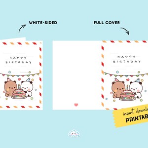 Bubu Dudu - Cute Birthday Card | Bear Illustration | Happy Birthday to You | Gift for Boyfriend, Girlfriend, Husband, Wife, Him, Her image 2
