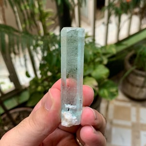 Aquamarine Crystal with tourmaline and Feldspar.