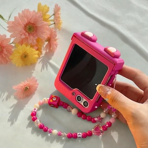 Joli bracelet rose coque de téléphone pour Motorola Moto RAZR 50 50 Ultra Razr 60 Razr Plus 2024 Razr 2024 charnière protecteur couverture Fundas