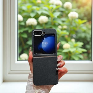 Leather Texture Shockproof TPU Case for Samsung Galaxy Z Flip 6 5 4 3 – Soft Folding Protective Cover
