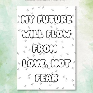 31 Buchstaben Affirmation Ausmalseiten für das Monthly Bullet Journal | Positive Zitate & motivierende Kunsttherapie | Alltagskreativität