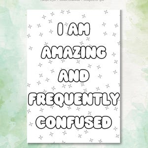 31 Buchstaben Affirmation Ausmalseiten für das Monthly Bullet Journal | 31-Buchstaben-Positive Zitate & motivierende Kunsttherapie
