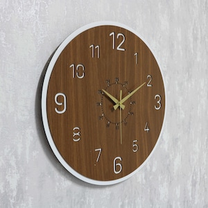 Stylish Wooden Wall Clock, Contemporary Design, Unique Wall Clock, Silent Clock, Perfect Gift Wall Clock