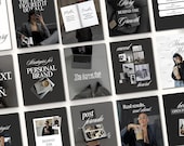 Modern Aesthetic Instagram Coaching Templates, Pinterest Inspired Trendy Canva Posts for Coaches, Content Creators, SMM UGC Modern Brand kit