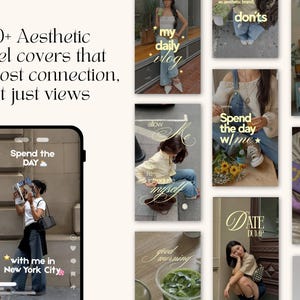 Viral Aesthetic Reel Templates, Ios Reel Covers, IG Reels, SMM Viral, Coach Influencer, Content Creator Pack, Editable Social Media Covers. image 3
