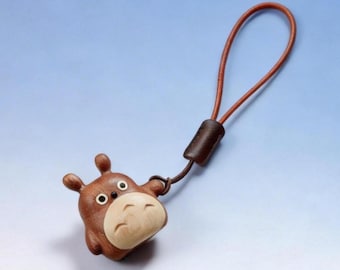 Handmade Wooden Totoro Keychain, Totoro Bag Charm, Animal Keychain, Unique Studio Ghibli Fan Gift