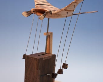 Flying Manta Ray Automata | Kinetic Sculpture | Automaton | Manta Ray Figurine | Moving Sculpture | Kinetic Art