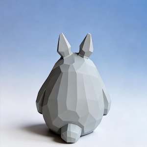 Hand Carved Wooden Totoro Figurine, Studio Ghibli Inspired Desk Sculpture, Totoro Ornament, Unique Gift for Anime Lovers, Home Decor Fans image 3