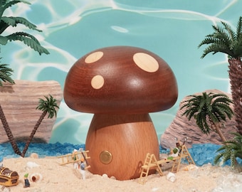 Wooden Mushroom Night Light, Wooden childrens lamp, Wooden mushroom, Soft Glow Night light for Kid's room, Fantasy Night light,Birthday Gift