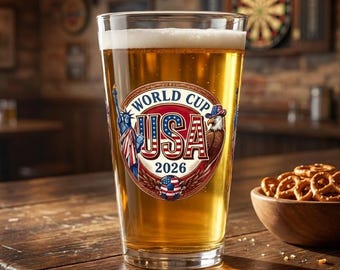 USA WM 2026 Pintglas | Amerikanischer Stolz, Freiheitsstatue