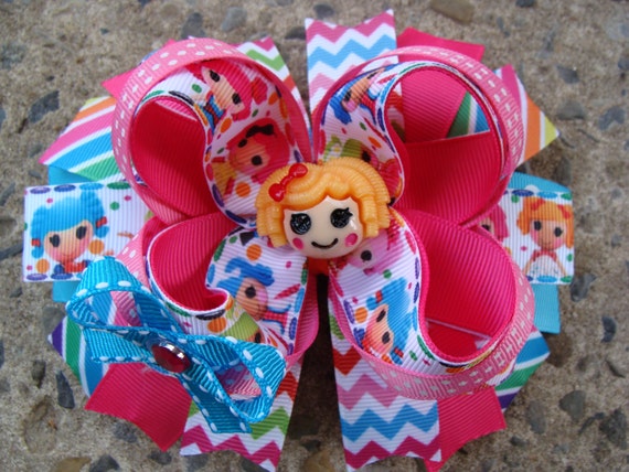 Lalaloopsy Hair Bow Boutique Hair Bow Large Hair Bow Etsy