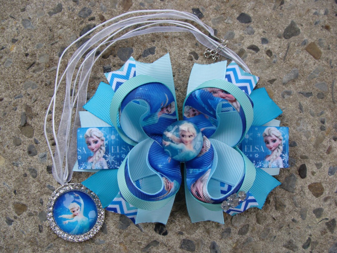 Elsa Hair Bow Boutique Hair Bow Frozen Hair Bow Large Hair Bow Elsa ...