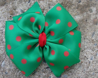 SALE Large Christmas Hair Bow